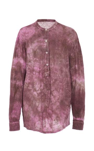 Si.dye Si. Dye Oversized Double Dyed Linen Henley