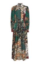 Evi Grintela Evanthia Patchwork-effect Silk Maxi Dress