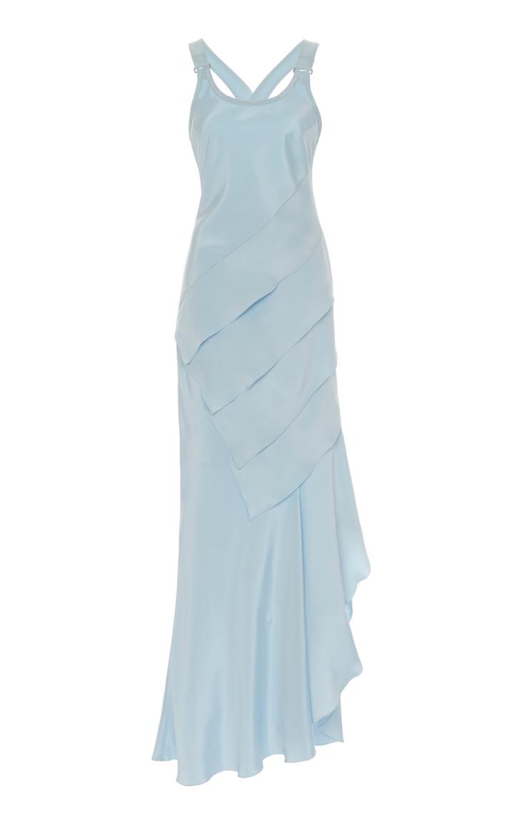 Moda Operandi Max Mara Curzio Racerback Silk Maxi Dress Size: 2