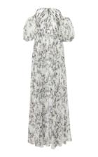 Blumarine Strapless Floral Gown
