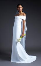 Cushnie Bridal Candice Off Shoulder Bodice Gown With Train