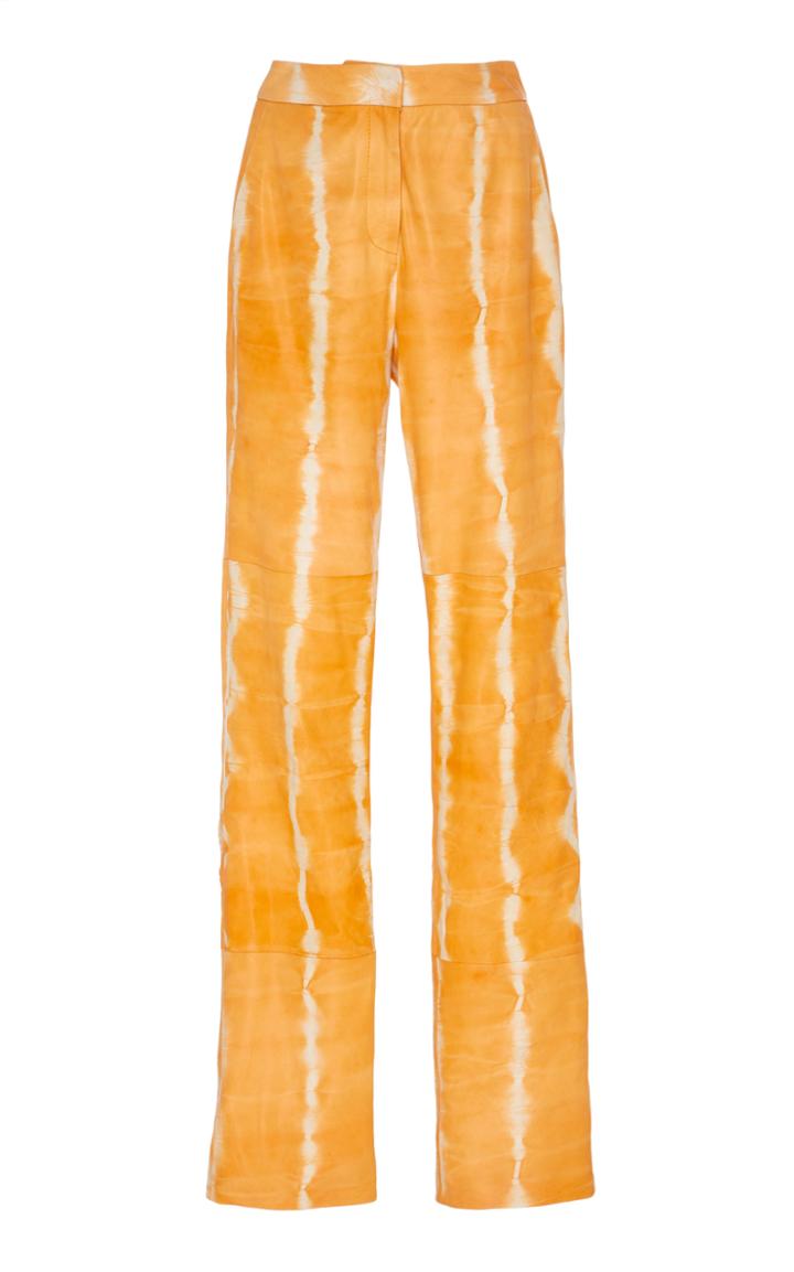 Moda Operandi Sally Lapointe Tie-dye Printed Leather Trousers Size: 2