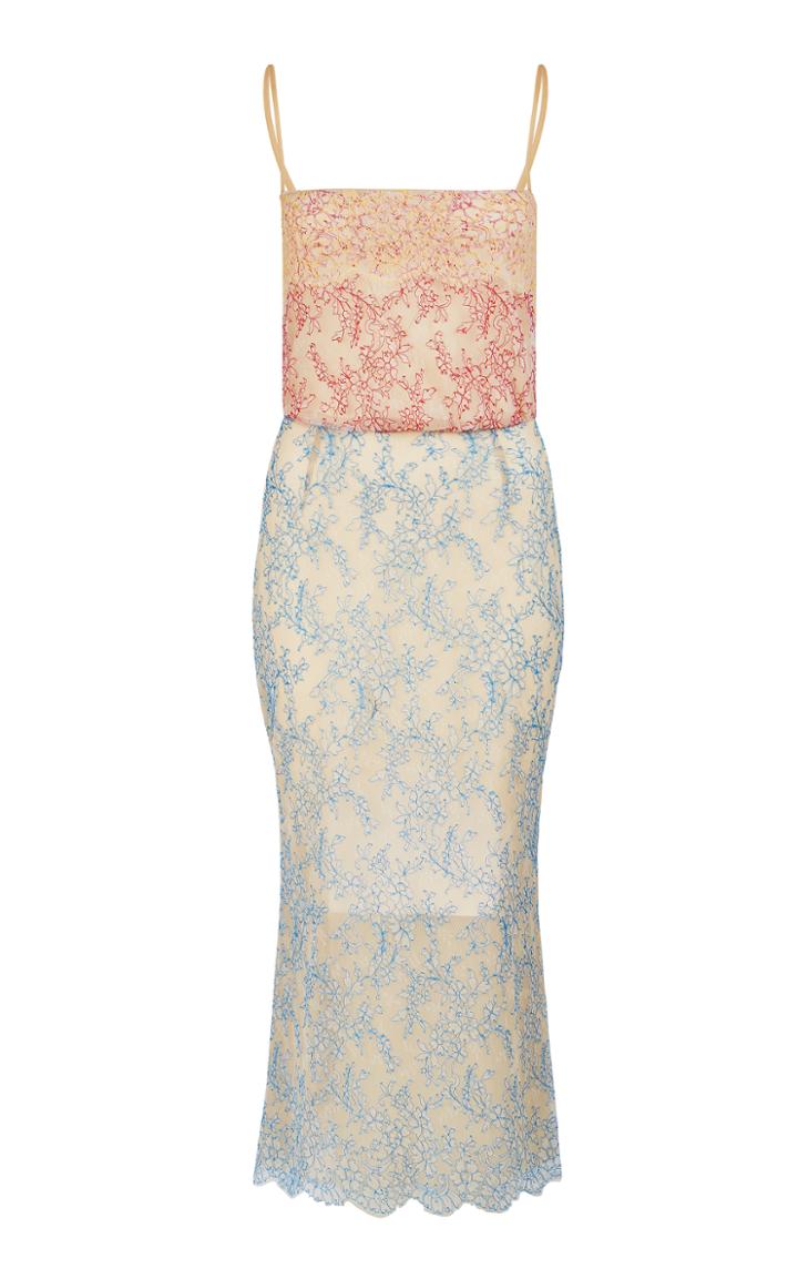 Lana Mueller Niu Blau Lace Midi Dress