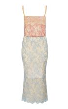 Lana Mueller Niu Blau Lace Midi Dress
