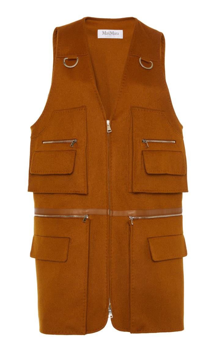Max Mara Palato Camel Utility Vest