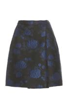 Delpozo Pleated Floral Jacquard Shorts