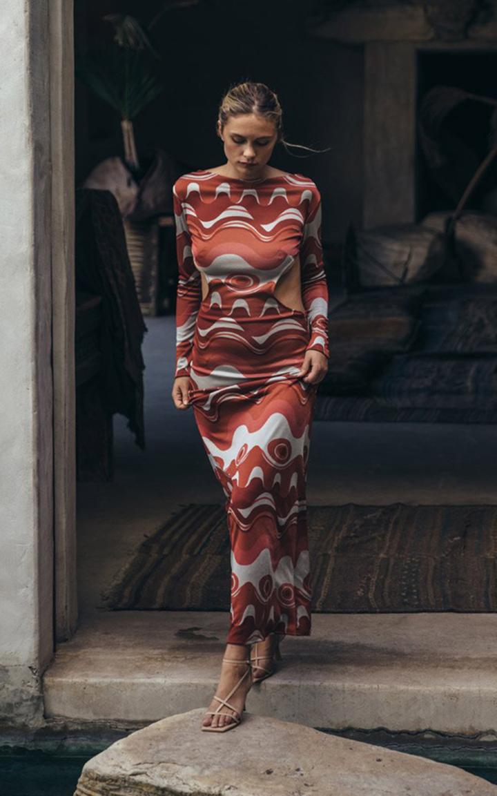 Moda Operandi Cult Gaia Ali Cutout Jersey Gown
