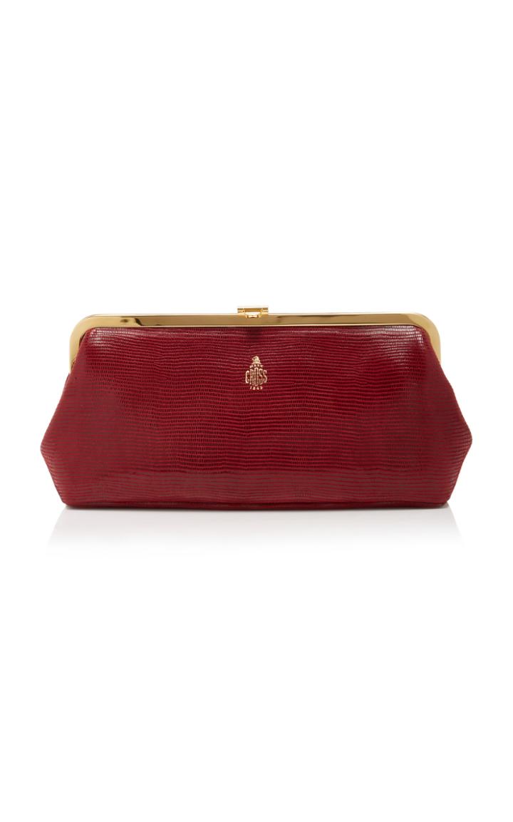 Moda Operandi Mark Cross Susanna Lizard-effect Leather Frame Clutch