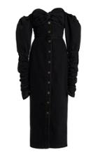 Moda Operandi Zeynep Aray Puffed Sleeve Denim Dress