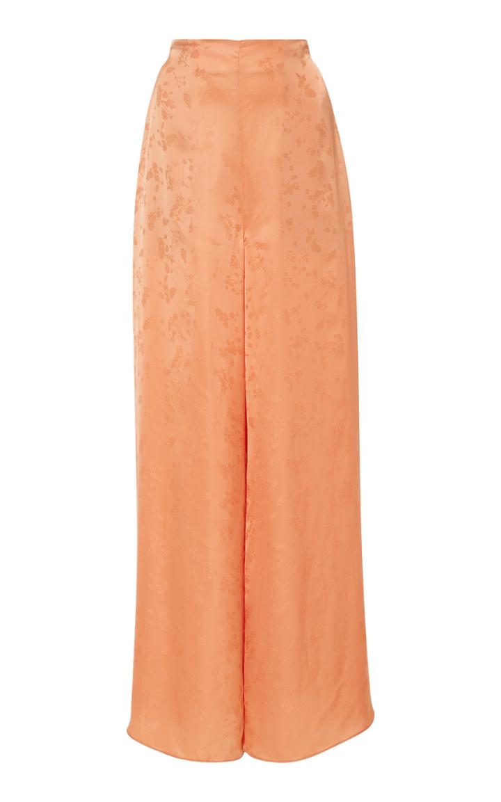 Rosetta Getty Floral Jacquard-satin Wide-leg Pants