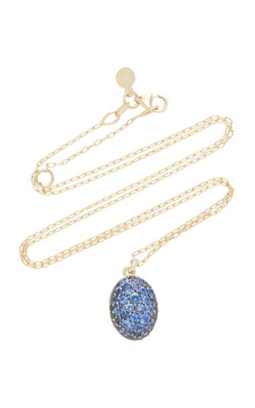 Ila Milky Way 14k Gold Blue Sapphire Necklace