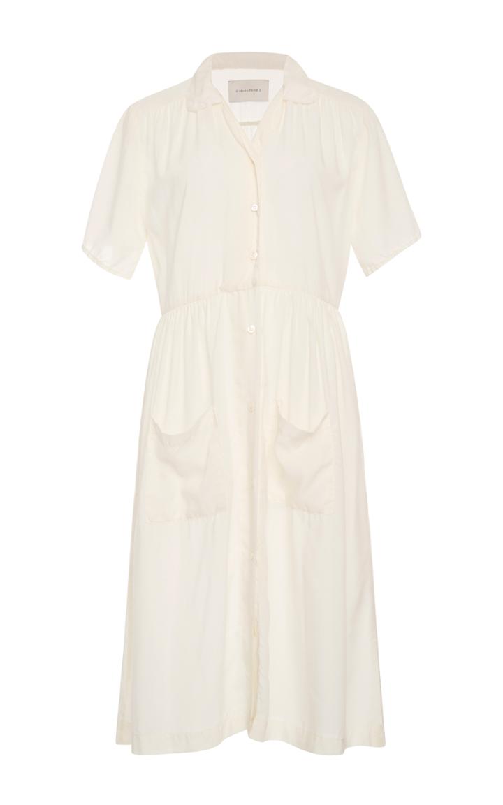 Solid & Striped Pocketed Shirt Dress