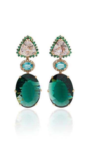 Luisa Alexander 18k Gold And Multi-stone Earrings