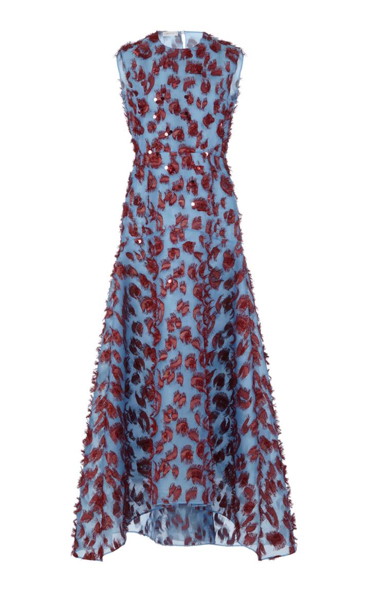 Delpozo Sequin Organza Midi Dress