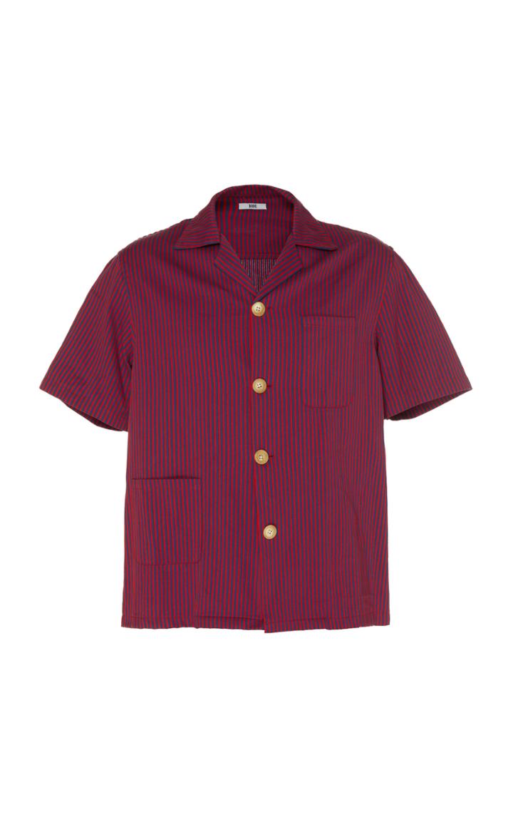 Bode Micro Tent Stripe Shirt