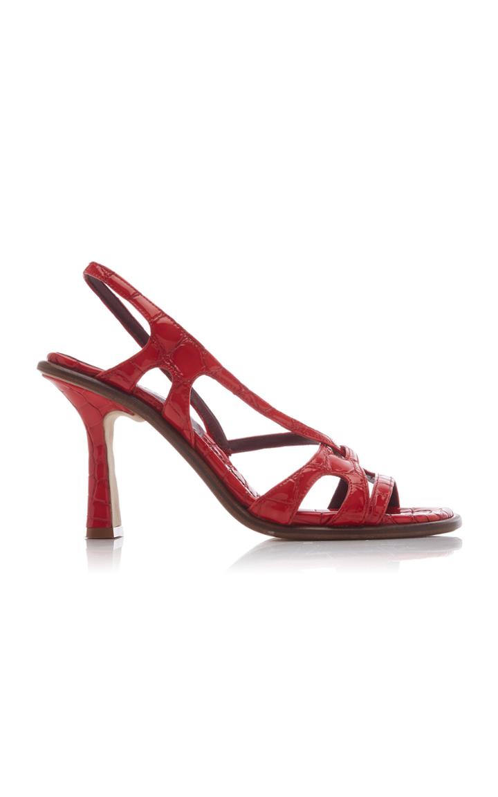 Moda Operandi Sies Marjan Maya Embossed Lizard Sandals Size: 36.5