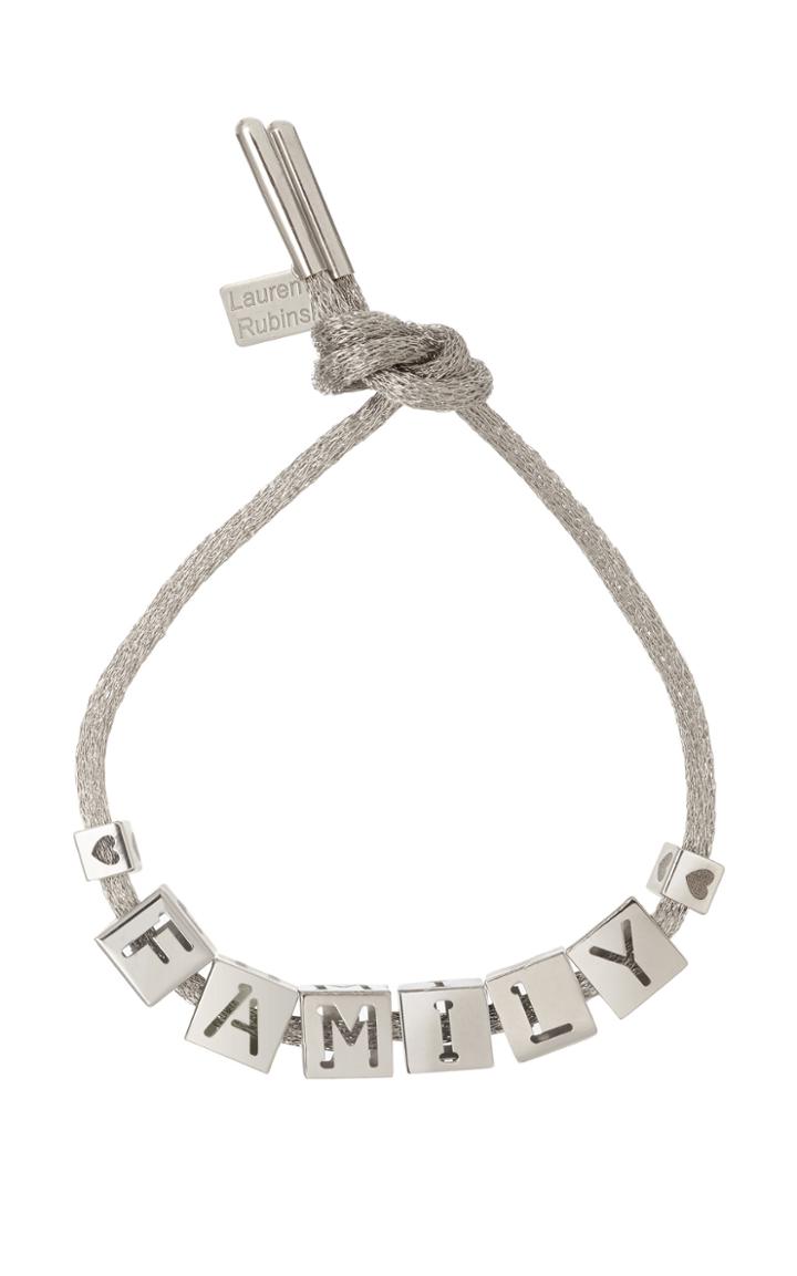 Moda Operandi Lauren Rubinski 14k White Gold Lucky Gold Squares Bracelet