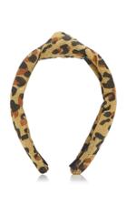 Lele Sadoughi Knotted Leopard Lurex Headband