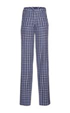 Rahul Mishra Madras Checked High Rise Cotton Trousers