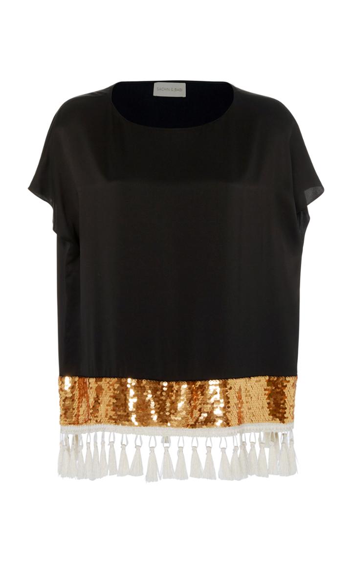 Sachin & Babi Rustem Sequined Tee Top