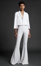 Moda Operandi Cushnie Short Jacket With Caped Sleeves And Button Closures
