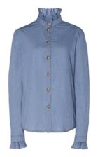 Philosophy Di Lorenzo Serafini Ruffled Cotton-chambray Shirt