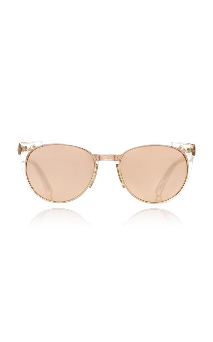 Linda Farrow Rose-gold Tone Acetate Sunglasses