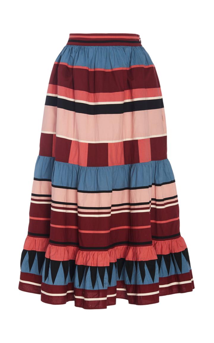 Ulla Johnson Simi Printed Cotton Skirt