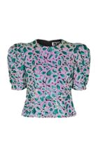 Rotate Christina Sequined Crepe Top