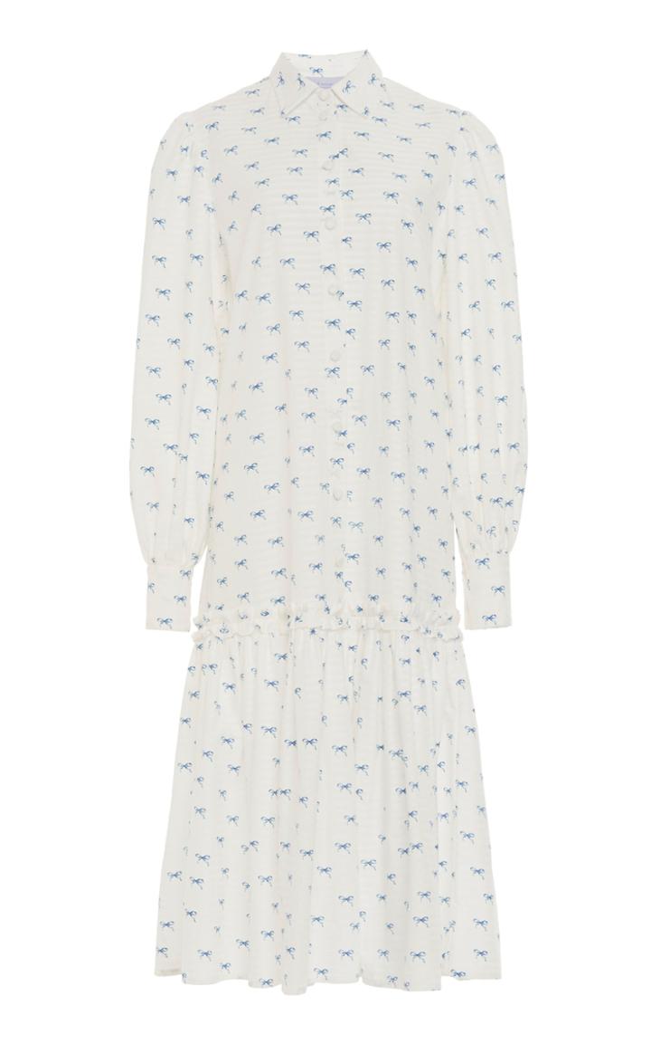 Moda Operandi Luisa Beccaria Floral-printed Cotton Shirt Dress Size: 36