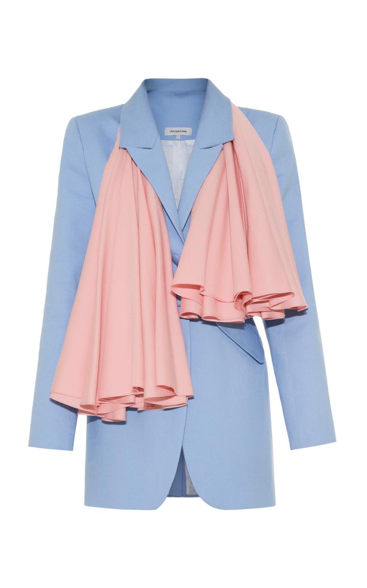 Moda Operandi Lado Bokuchava Scarf-detailed Cotton Blazer Size: S