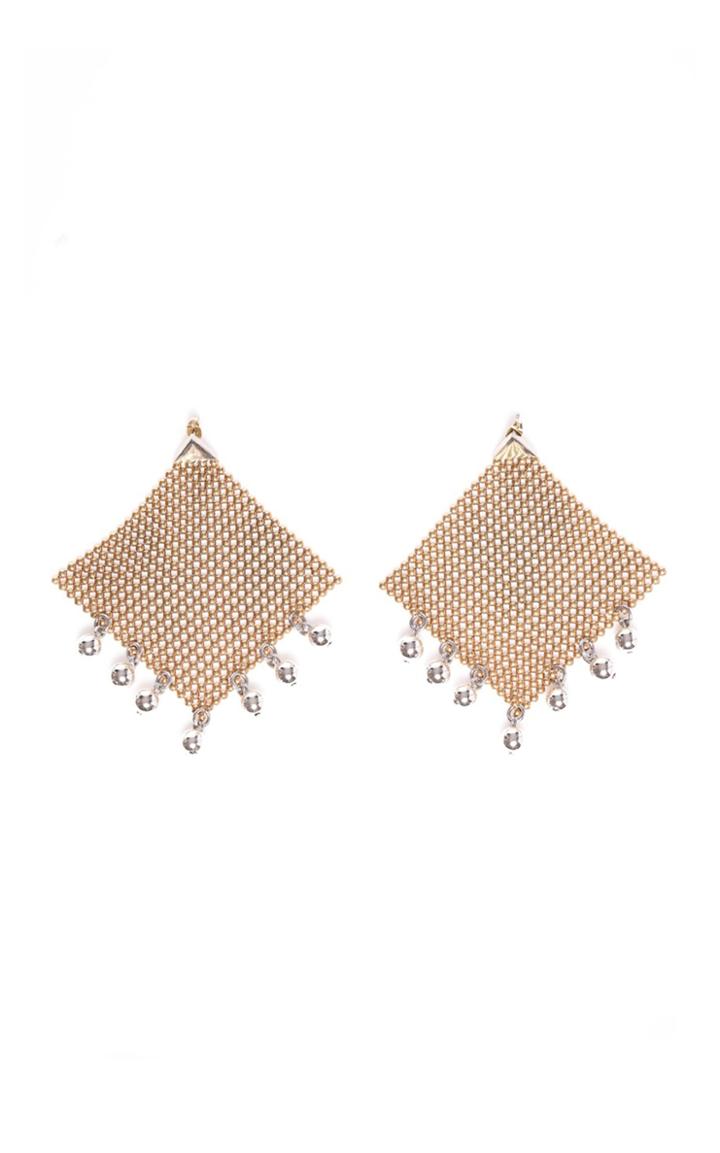 Moda Operandi Paco Rabanne Pixel Flow Mesh Rhinestone Statement Earrings