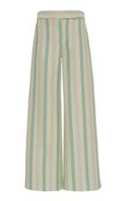 Luisa Beccaria Striped Cotton Blend Pant