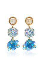 Lulu Frost One-of-a-kind Pearl And Aurora Borealis Floral Earring