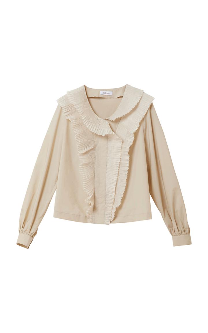 Rodebjer Arrow Ruffled Cotton Blouse