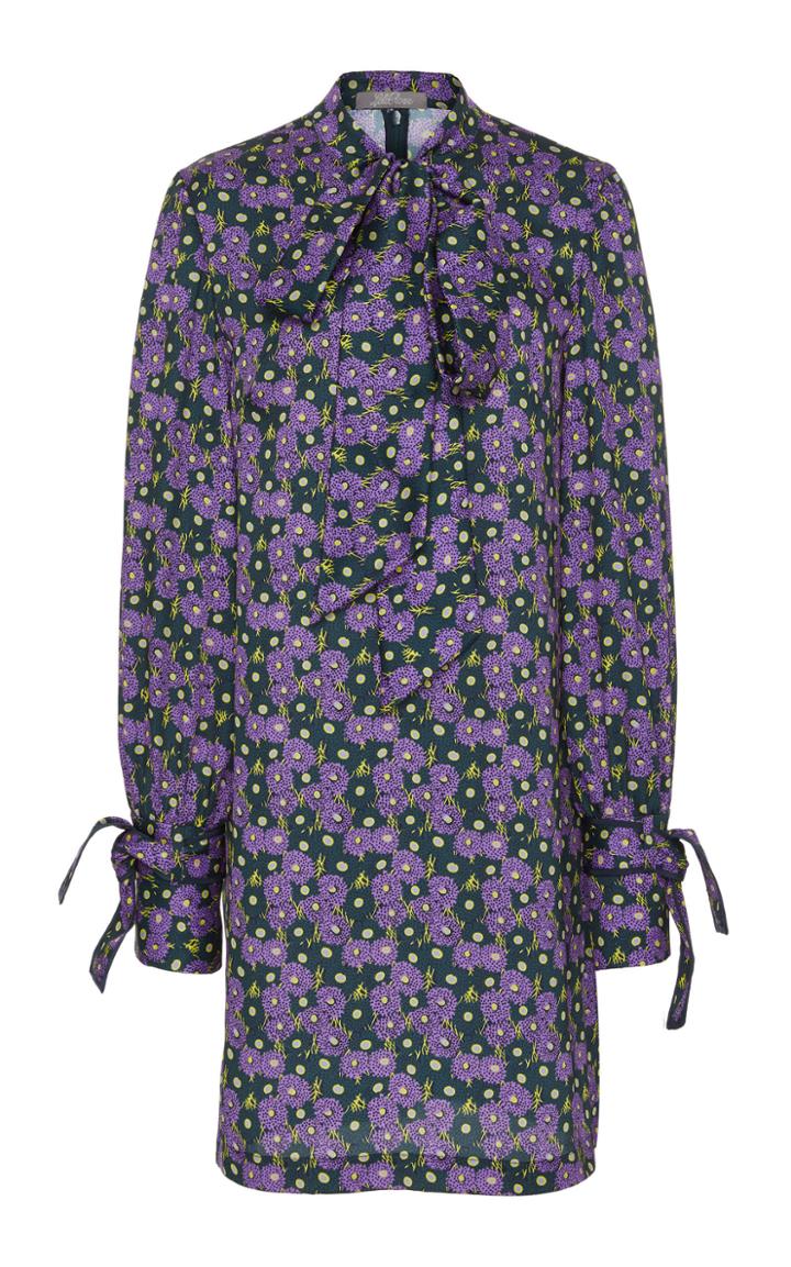 Lela Rose Tie Neck Tunic Dress