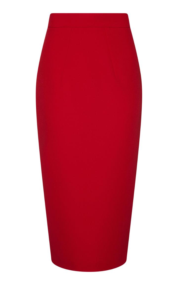 Safiyaa Hokoku Midi Crepe Skirt