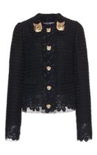 Dolce & Gabbana Cat Button Embroidered Jacket