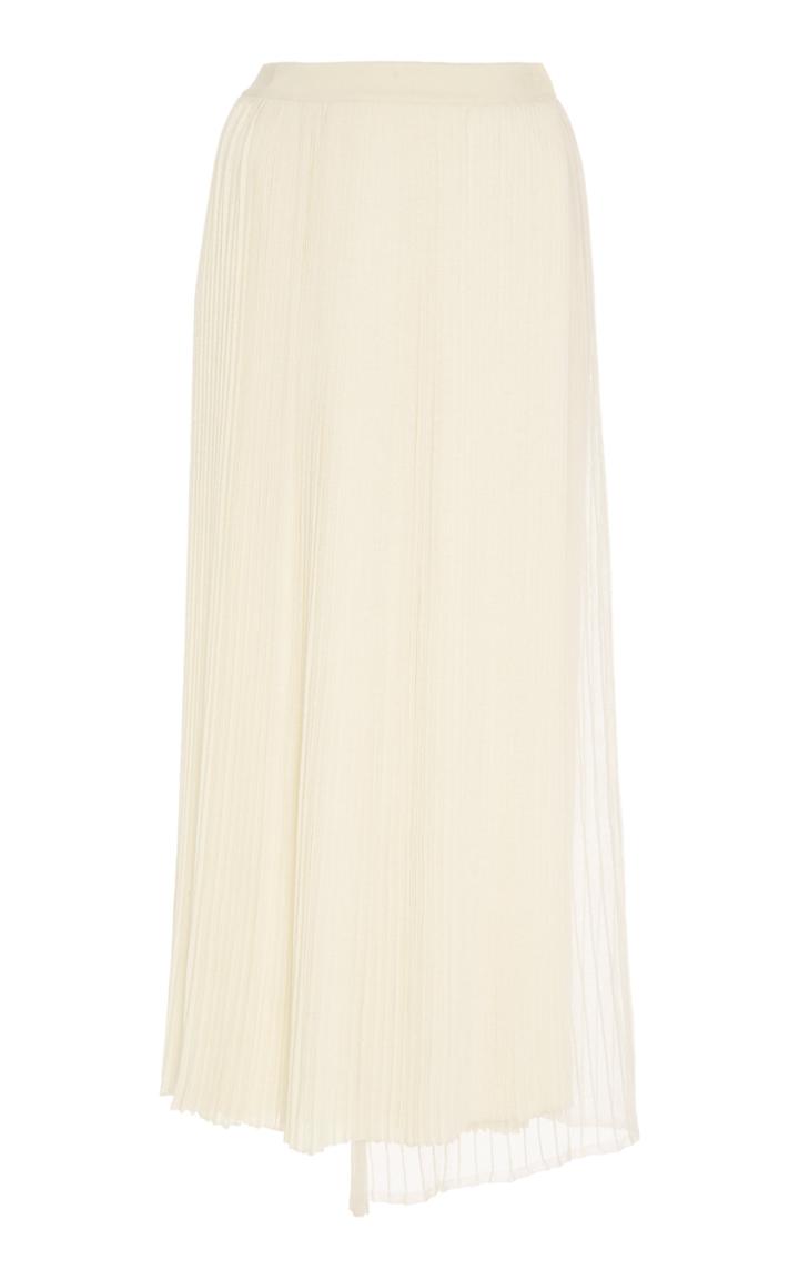 Marina Moscone Silk Pliss Skirt
