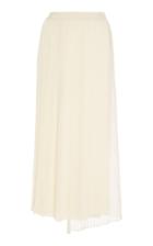 Marina Moscone Silk Pliss Skirt