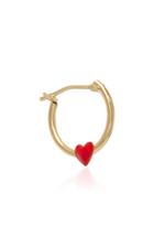 Alison Lou Tiny Heart Huggy 14k Gold Single Earring