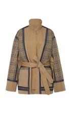 Deveaux Belted Check Twill Jacket