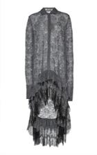Anas Jourden High-low Ruffled Lace Shirtdress