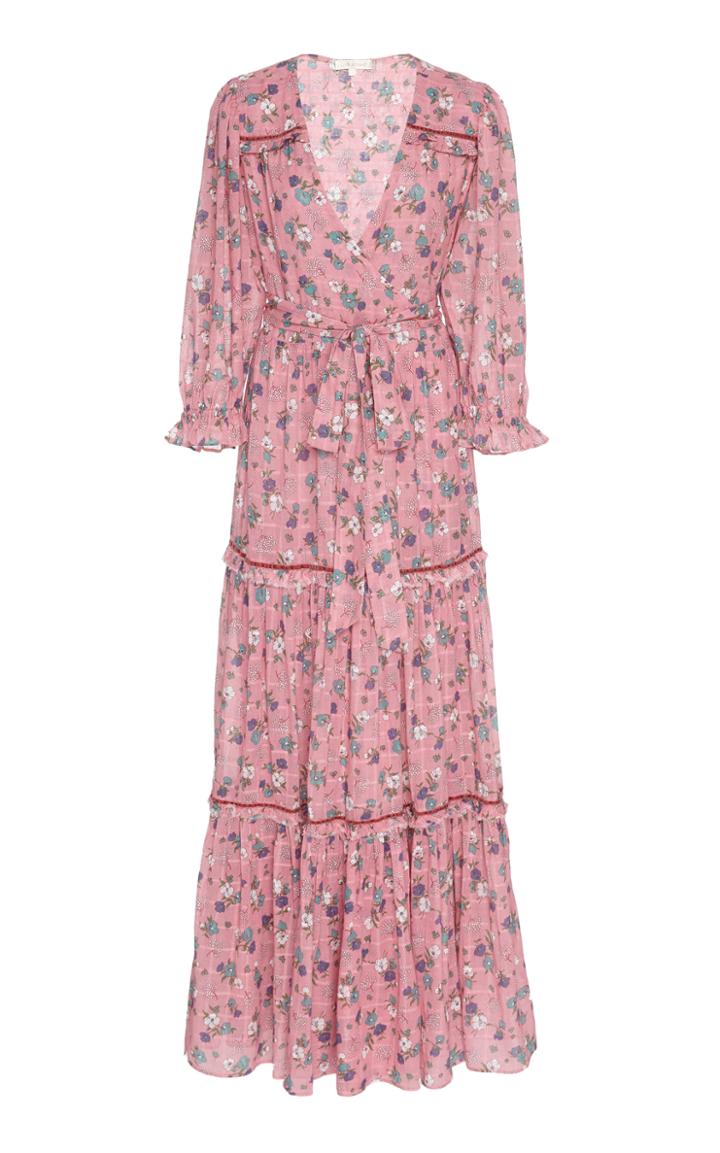 Loveshackfancy Stormi Tiered Floral-print Cotton Dress Size: P