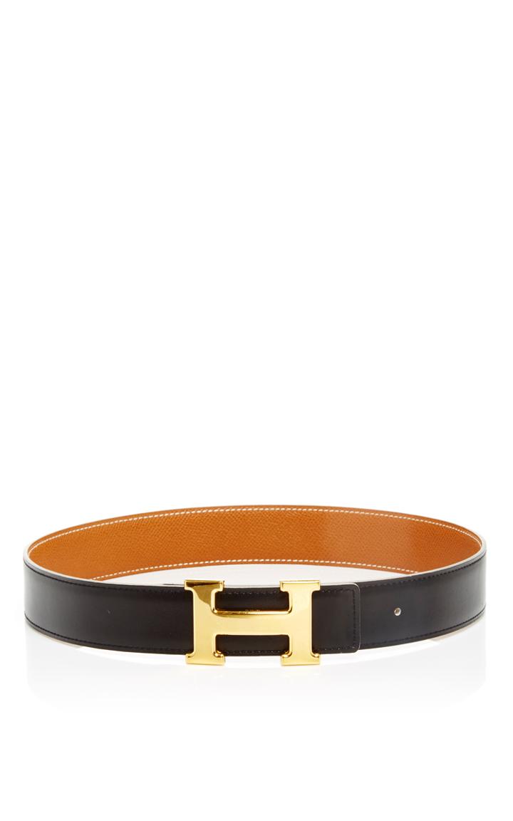 Heritage Auctions Special Collection Herms 65cm Two Tone Black Calf Box H Belt