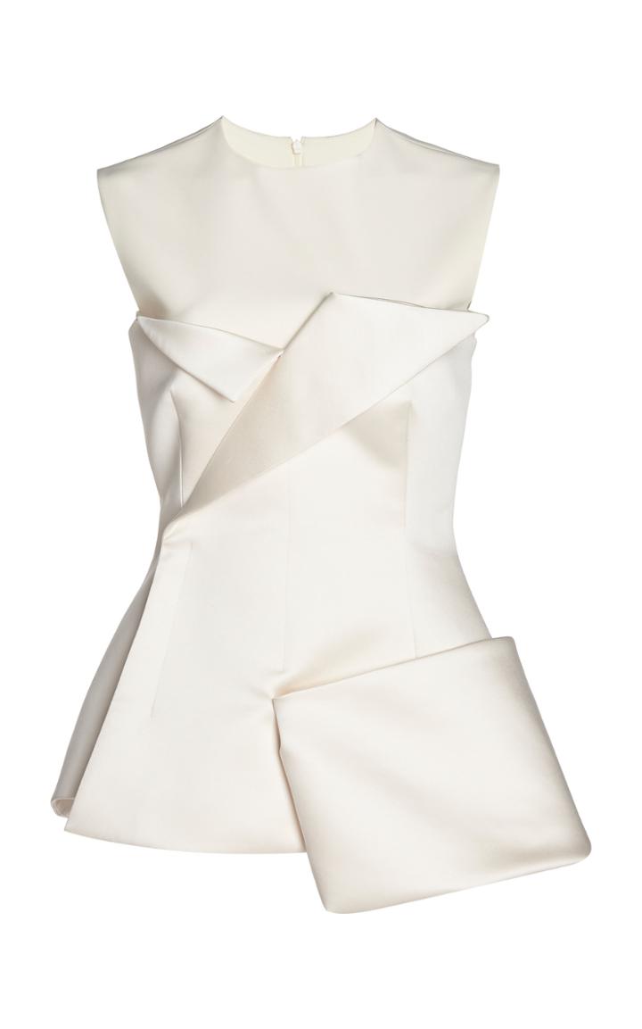 Moda Operandi A.w.a.k.e. Mode Satin-trimmed Corset-detailed Crepe Top