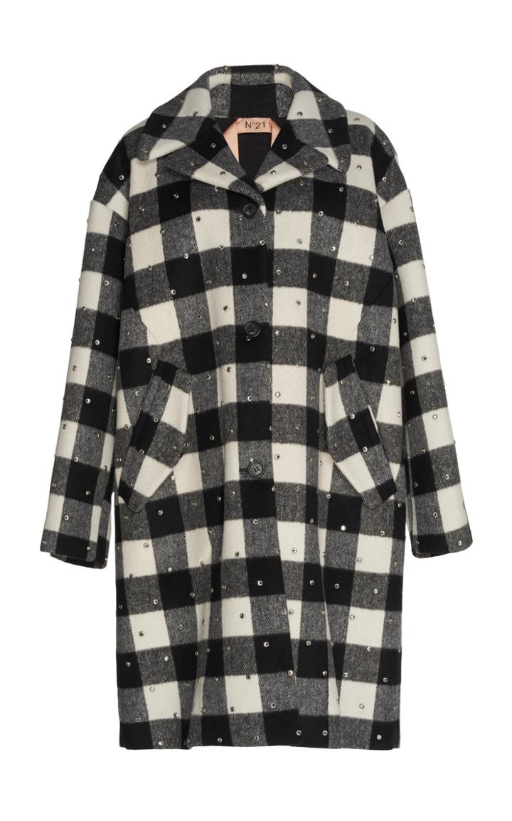 N 21 N&deg;21 Cristina Heavy Check Flannel Coat