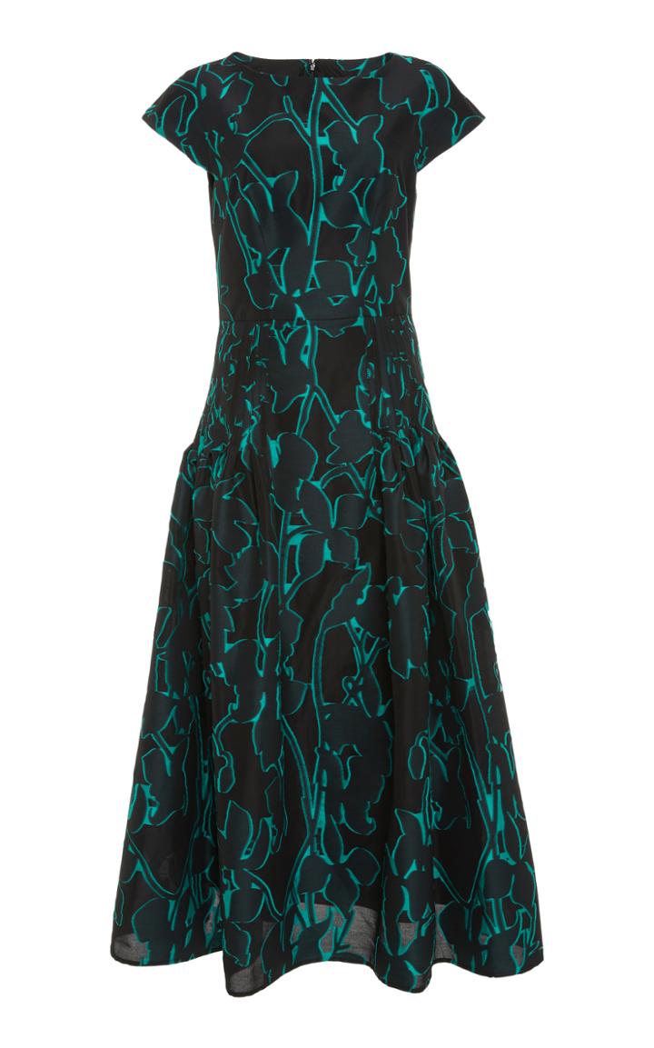 Carolina Herrera Pleated Midi Dress
