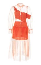 Maki Oh Tulle Wavy Jigsaw Shirt Dress