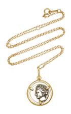 Fallon Roman Coin Plated-brass Pendant Necklace